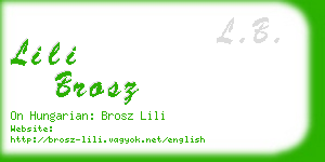 lili brosz business card
